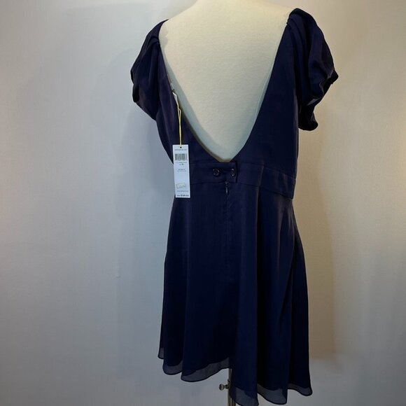 BCBGeneration Women's Midnight Blue Open Back Dress - Size 12 - NWT $128 - Picture 4 of 5